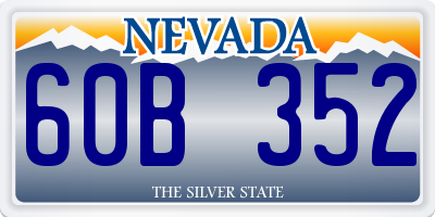 NV license plate 60B352