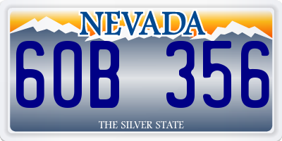 NV license plate 60B356