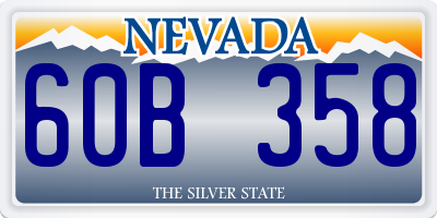 NV license plate 60B358