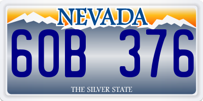 NV license plate 60B376