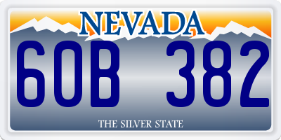 NV license plate 60B382