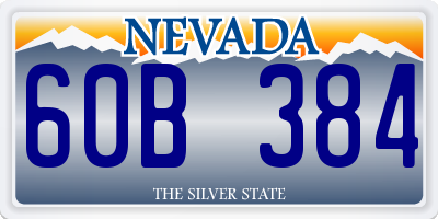 NV license plate 60B384