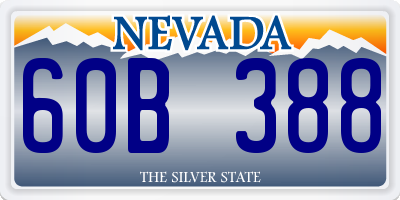 NV license plate 60B388