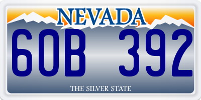 NV license plate 60B392