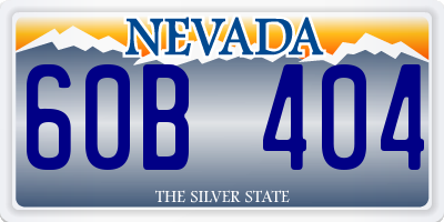 NV license plate 60B404