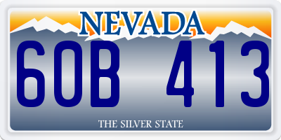 NV license plate 60B413