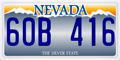 NV license plate 60B416