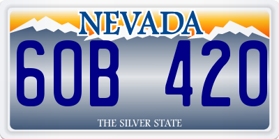 NV license plate 60B420