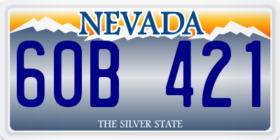 NV license plate 60B421