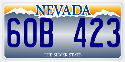 NV license plate 60B423