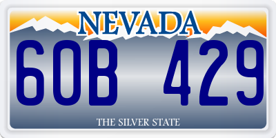 NV license plate 60B429