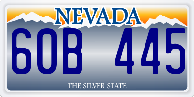 NV license plate 60B445