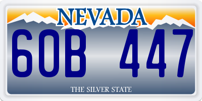 NV license plate 60B447