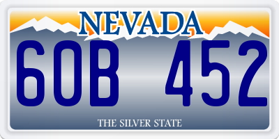 NV license plate 60B452