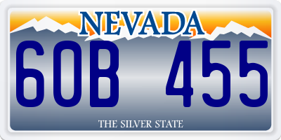 NV license plate 60B455