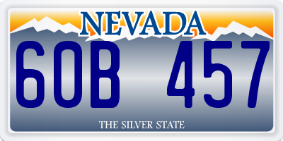 NV license plate 60B457