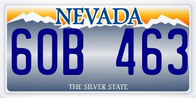 NV license plate 60B463