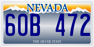 NV license plate 60B472