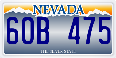NV license plate 60B475