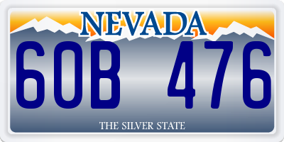 NV license plate 60B476