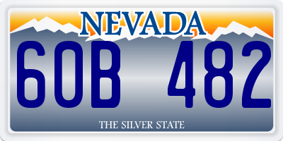 NV license plate 60B482