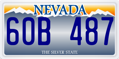 NV license plate 60B487