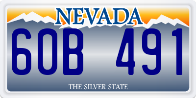 NV license plate 60B491