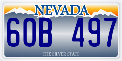 NV license plate 60B497