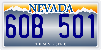 NV license plate 60B501