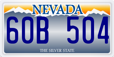 NV license plate 60B504