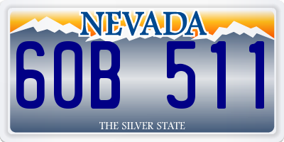 NV license plate 60B511