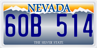 NV license plate 60B514