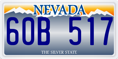 NV license plate 60B517