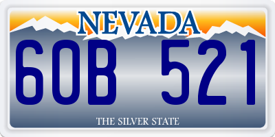NV license plate 60B521