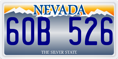 NV license plate 60B526