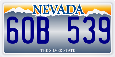 NV license plate 60B539