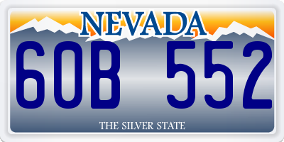 NV license plate 60B552