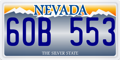 NV license plate 60B553