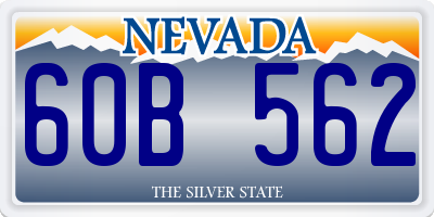 NV license plate 60B562
