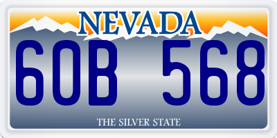 NV license plate 60B568