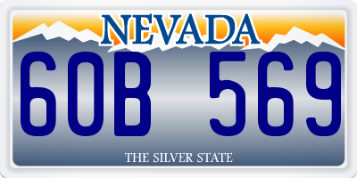 NV license plate 60B569