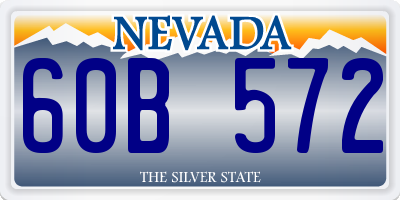 NV license plate 60B572