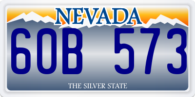 NV license plate 60B573