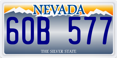 NV license plate 60B577