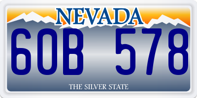 NV license plate 60B578