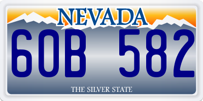 NV license plate 60B582