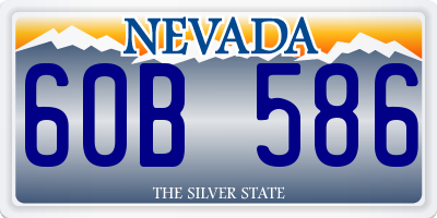 NV license plate 60B586