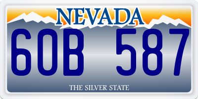 NV license plate 60B587