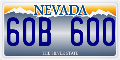 NV license plate 60B600