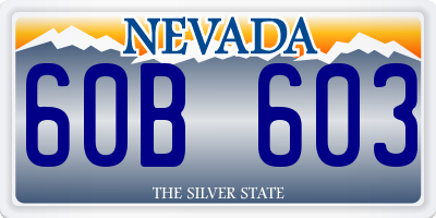 NV license plate 60B603
